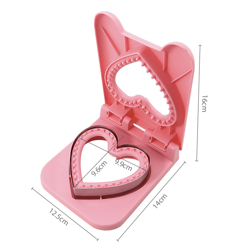 Sandwich Cutter and Sealer Flip Sandwich Cutting Tool for Kids Lunch Stainless Steel Blade Circular Sandwich Bread Toast Mold: army green