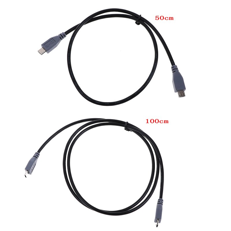 1pcs 25/50/100cm Micro USB Male To Micro USB Male Data Charger Cable For MP4 Phone