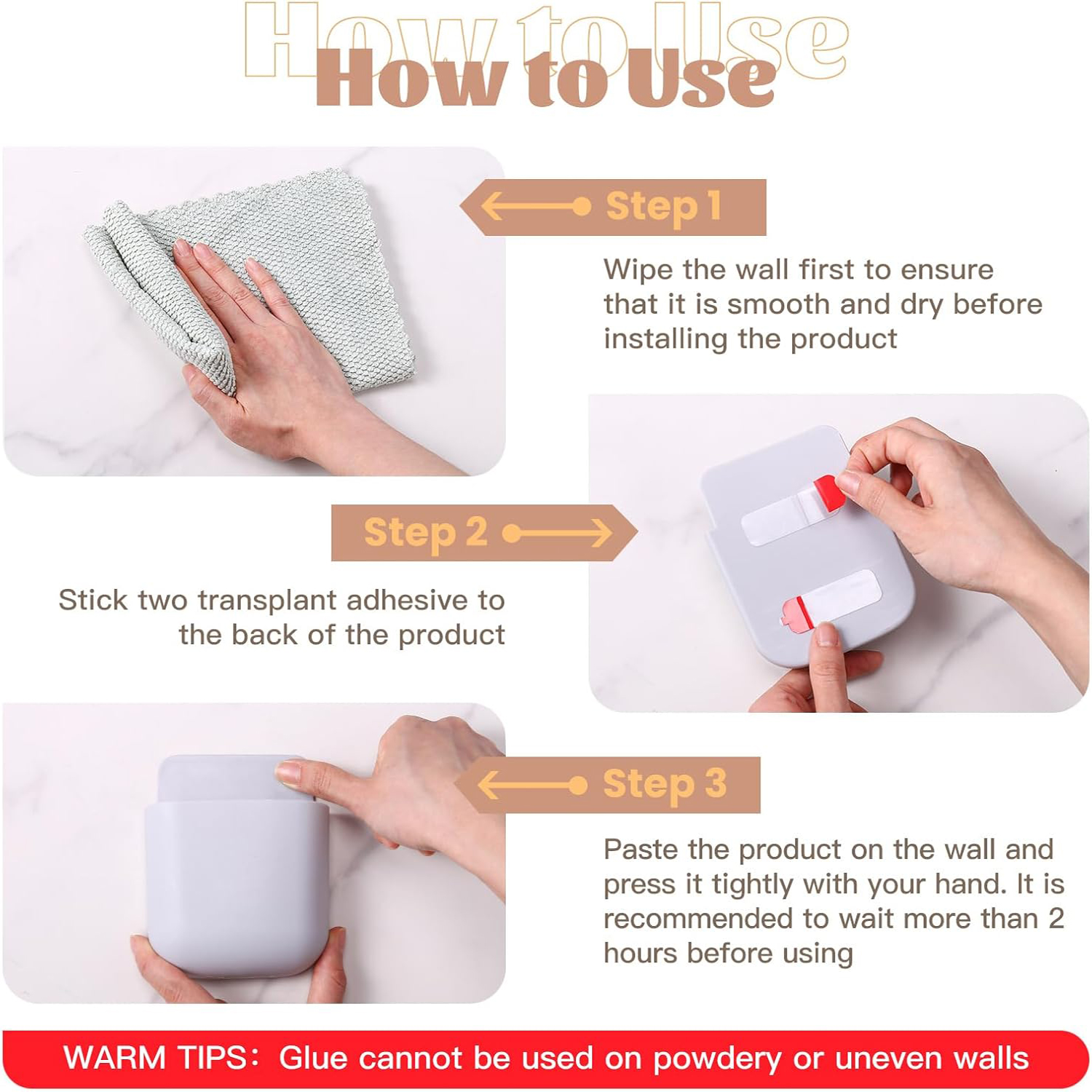 Caja de almacenamiento montada en la pared, soporte para enchufe de teléfono móvil, estante, organizador de almacenamiento con Control remoto, estuche para aire acondicionado y TV