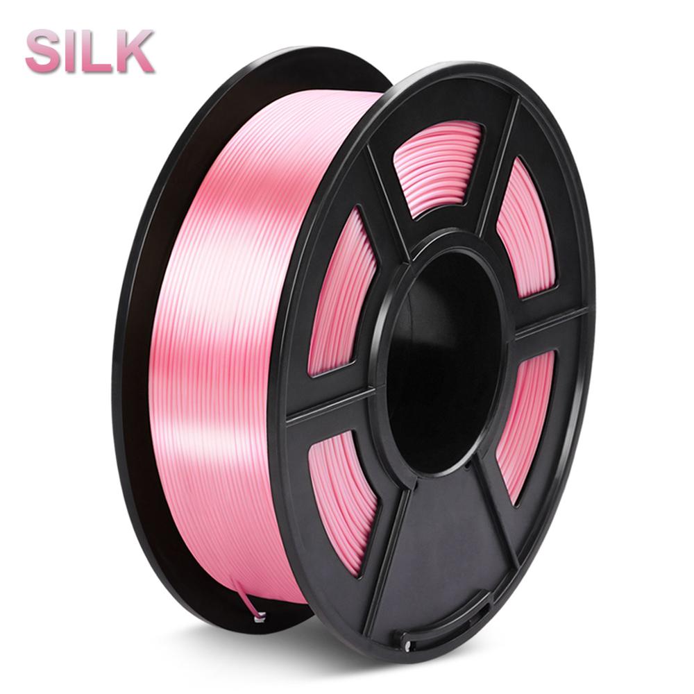 3d printing pink PLA 3D Printer Filament Silk 1.75mm 1KG 2.2LBS Spool Widely Compatible 3D Printing Metal Silver Feeling: Silk Pink