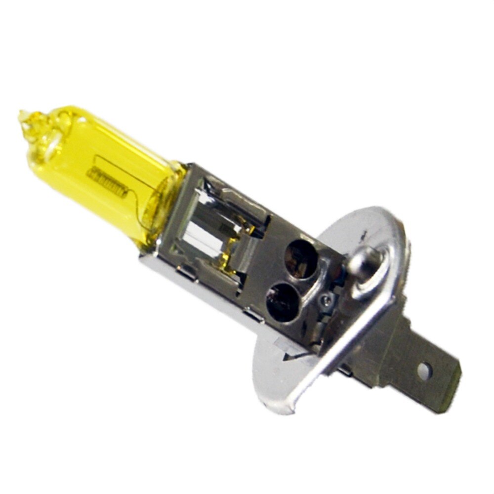 Flytop  h1 halogenlampa gul 2 st (1 par ) 12v 55w 3000k kvartsglas bilstrålkastare autoljus xenon dimljus