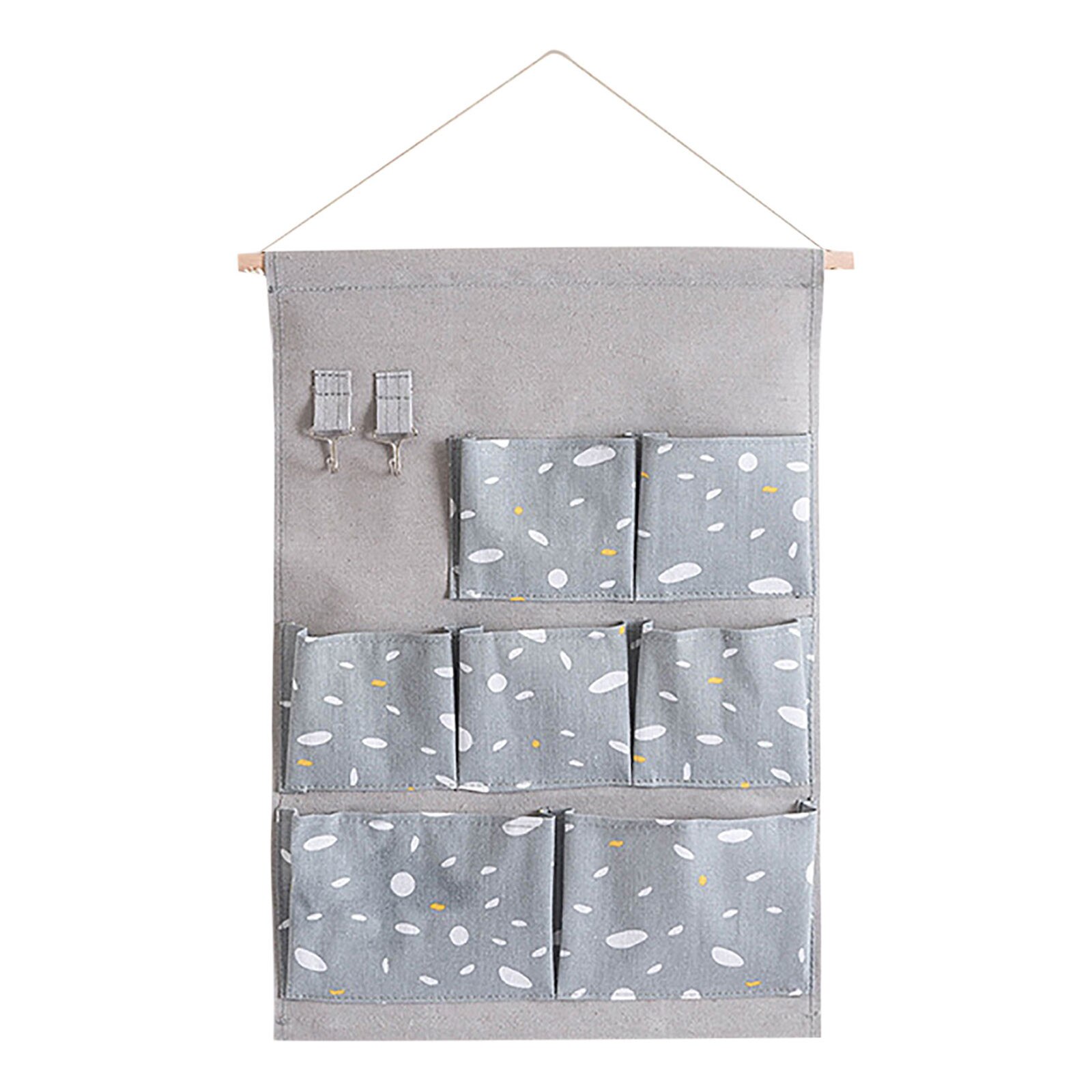 Organizador colgante de tela con bolsillos, Bolsa de almacenamiento de artículos diversos de montaje en pared, impermeable, tela para el hogar, organizador de armario, 25 #: E