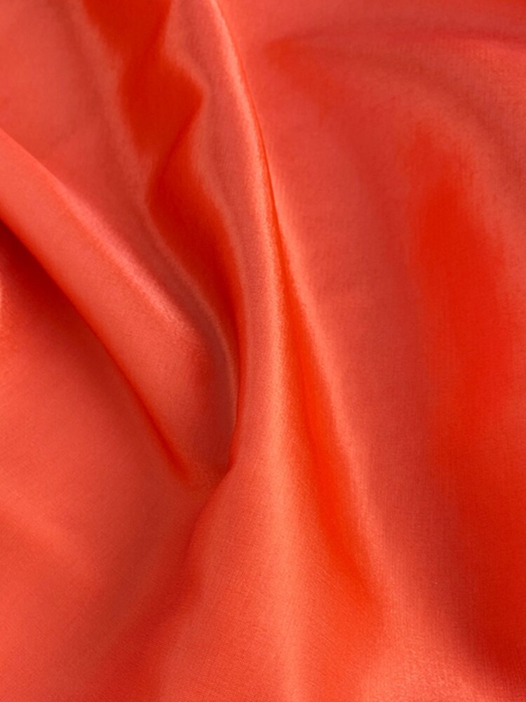 Width 59" Solid Color Lustrous Non Transparent Glass Silk Hemp Fabric By The Half Yard For Dress Shirt Material