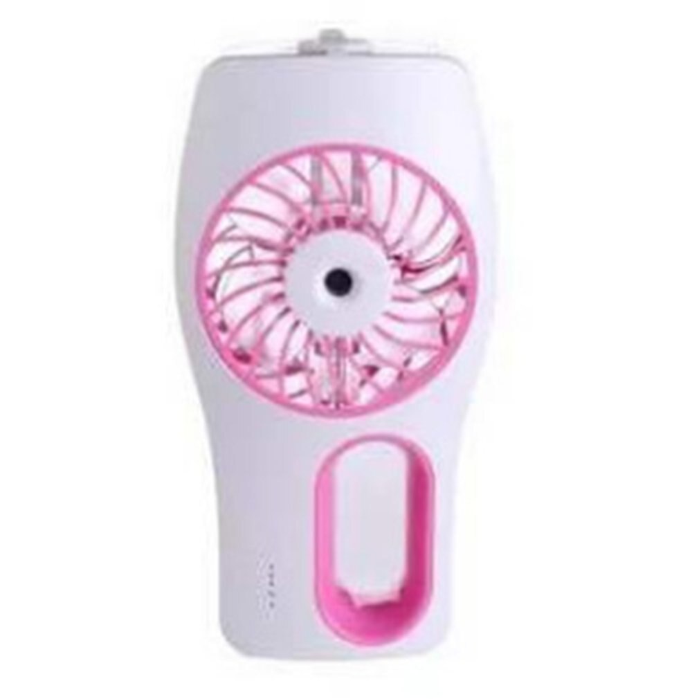 Handheld Misting Fan Mini Usb Oplaadbare Batterij Operated Misting Fan Draagbare Persoonlijke Ventilator Met Spray Fles Water: Roze