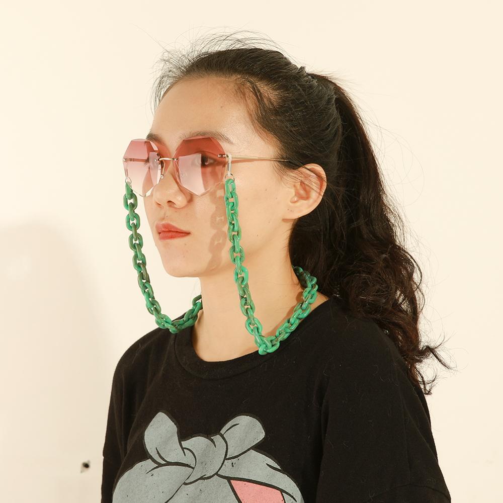 Teamer Punk Bril Ketting Voor Mannen Vrouwen Acryl Lanyard Zonnebril Kettingen Straps Cords Hals Houder Brillen Anti-Slip Ketting