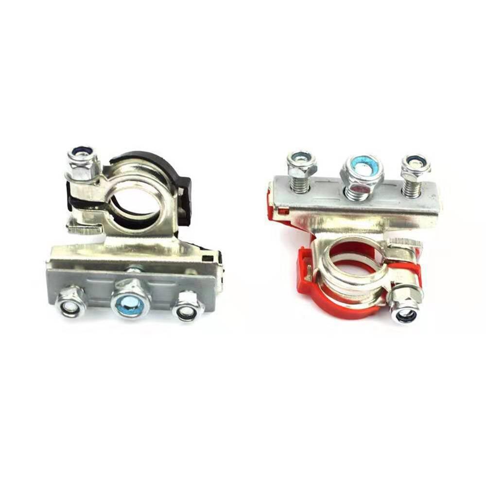 2 stuks auto-accu-aansluitingen, bovenste pool positief negatief, zware universele accu-kolomconnector
