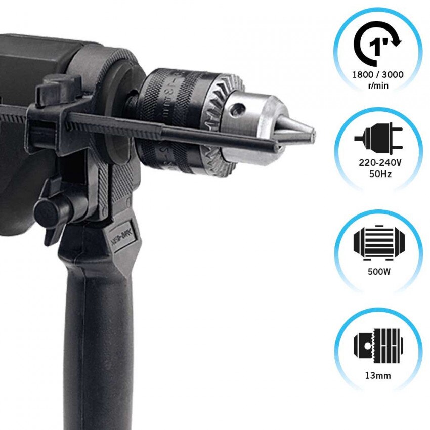 Taladro Percutor 500W Reversible RDM Tools
