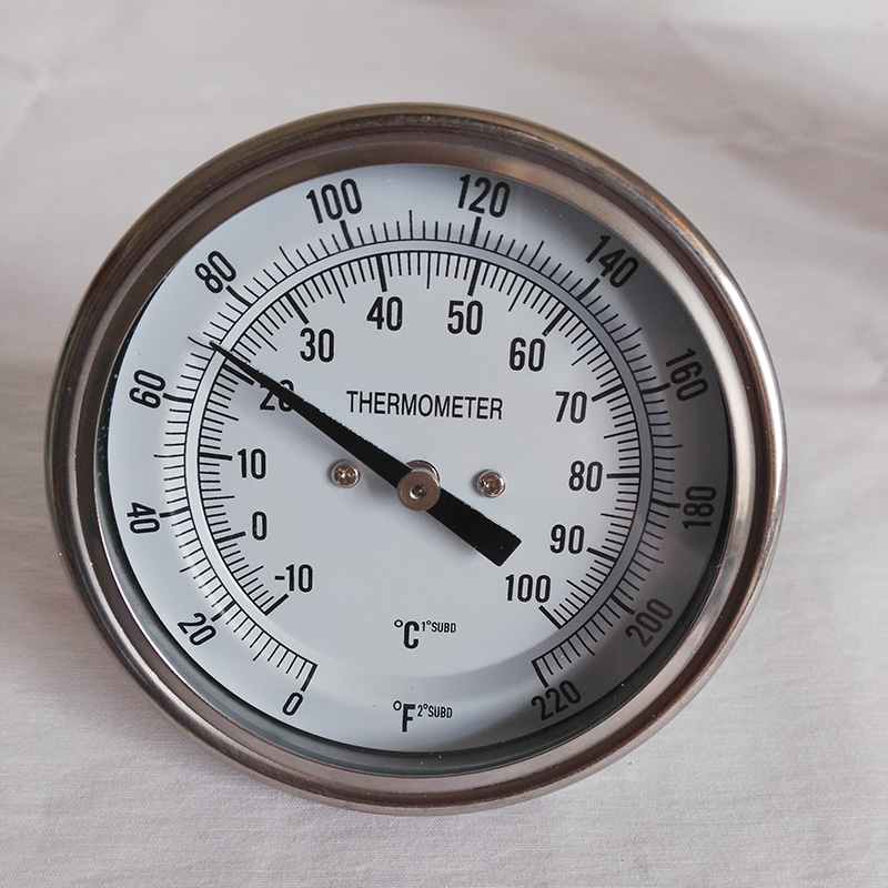 Thermomètre pour Keg de bière | Thermomètre bimétallique pour brassage à la maison, cadran 3 "0-220F pour brassage de bière, mélange de bière, température de pichet, réservoir à ébullition