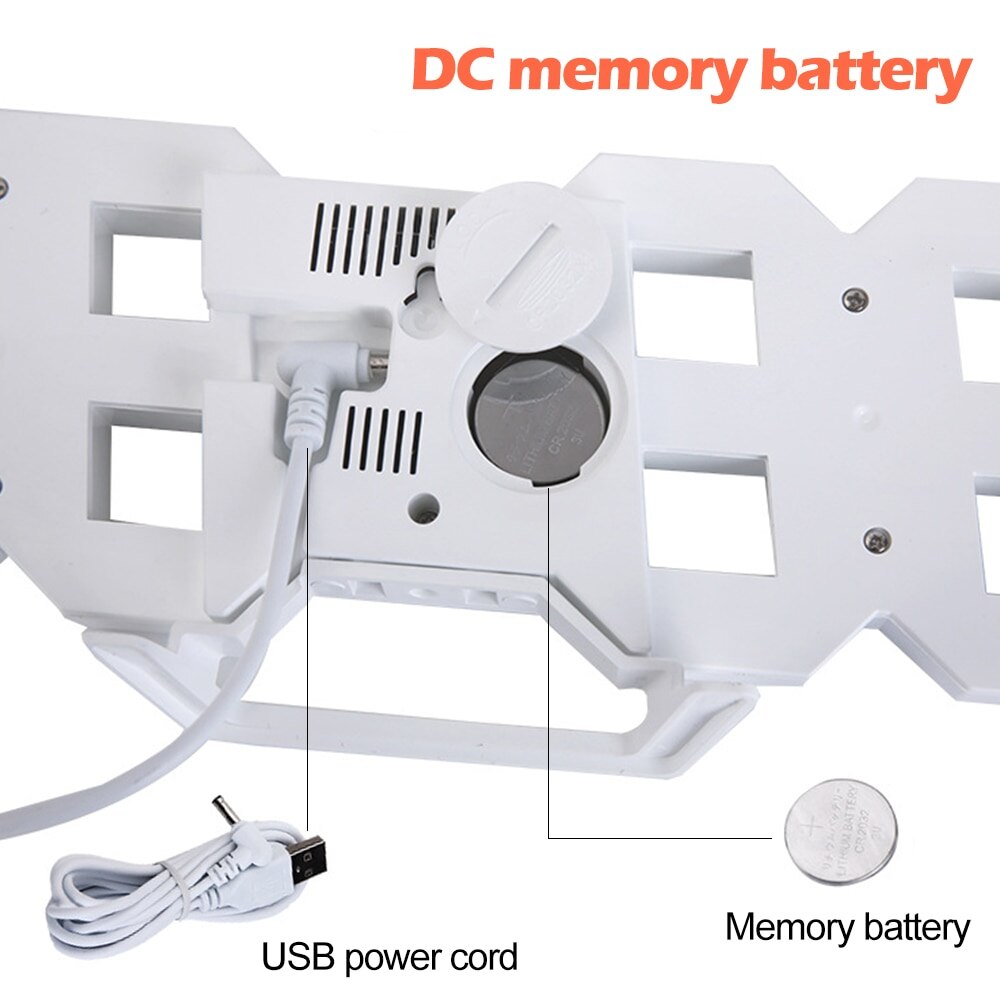 Reloj despertador Digital nórdico para colgar en la pared, cronógrafo con función de repetición para mesa, calendario, termómetro, pantalla electrónica para oficina