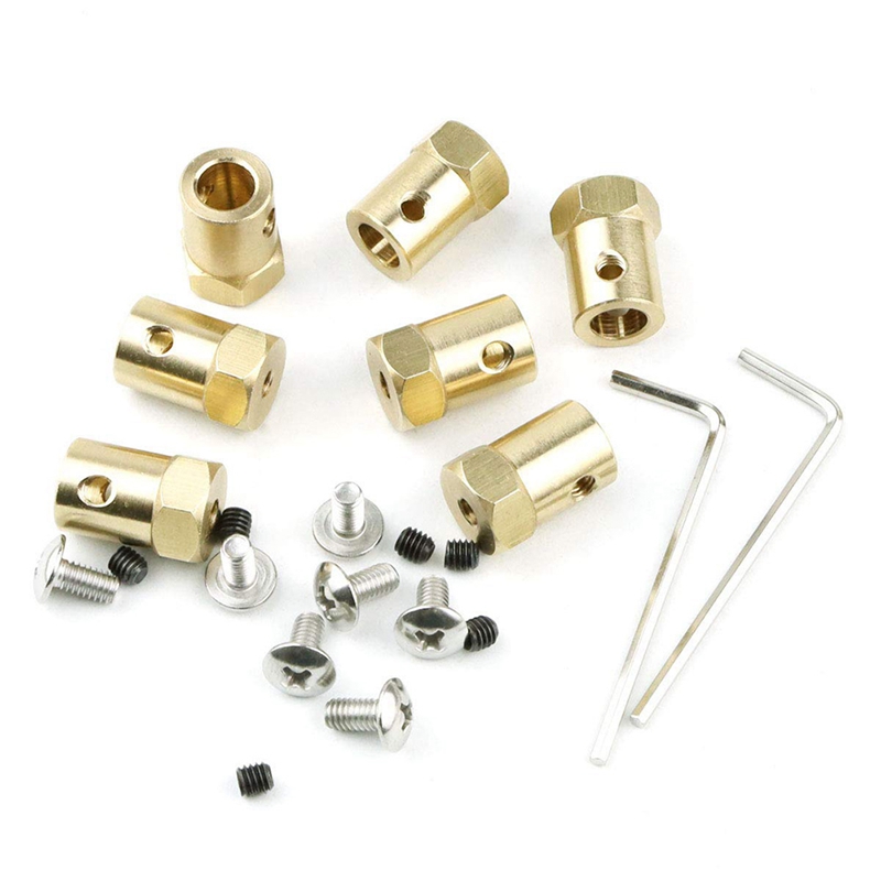 20 Pieces 7Mm Motor Flexible Coupling Coupler Connector With Screws For Car Wheels Tires Shaft Motor Accessories