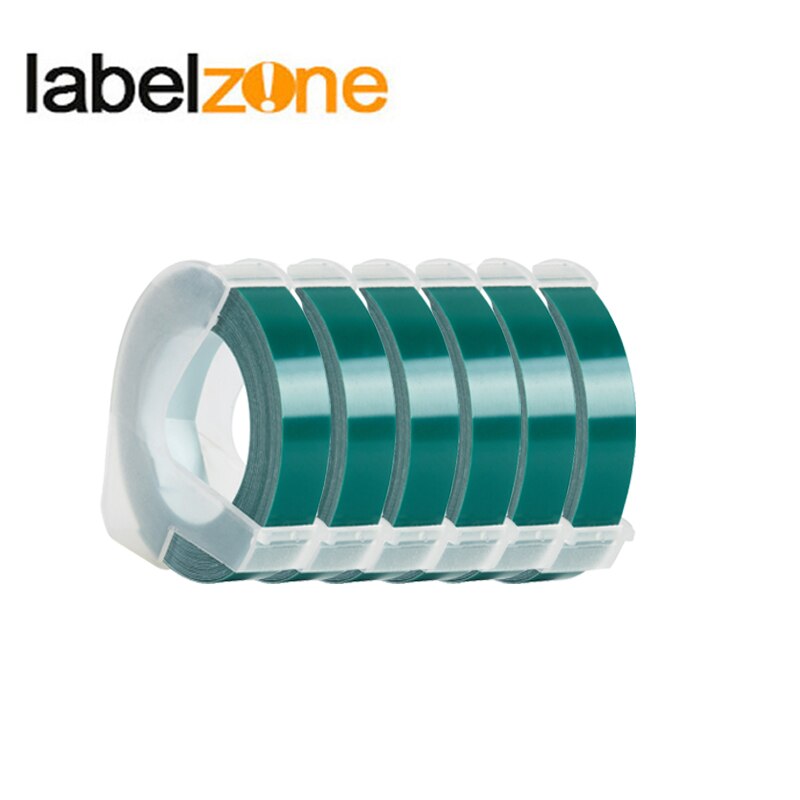 CIDY Mini Portable Printer DIY Handhold Typewriter Label Maker for MOTEX E101 Lettering Machine for 3D Embossing Manual Tape: 6PCSlake  green