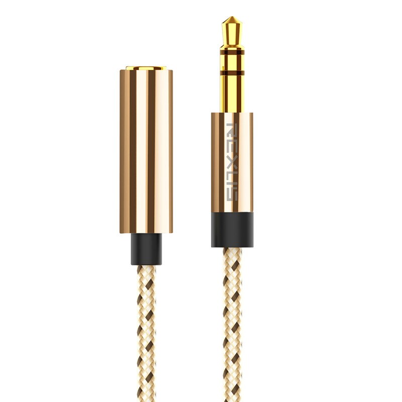 3.5mm Male To Female Gold Stereo Audio Headphone Extension Cable Adapter Aux Cord Extender For PC Laptop Phone Car Speaker: 3m
