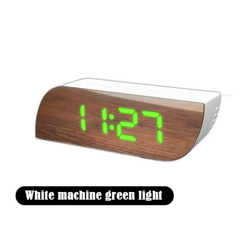 Digital Mirror LED Display Alarm Clock Temperature Calendar USB/AAA Powered Electronic Multifunction Snooze Desk Clock
