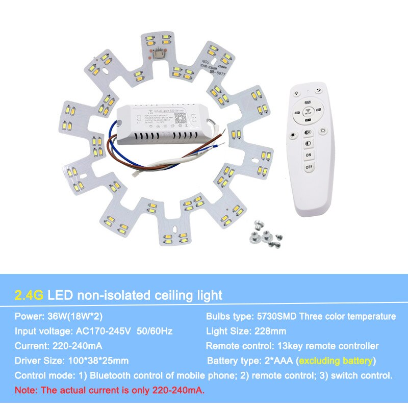 Smart2.4G Infrarood Beloven AC85-265V Met Plafond Afstandbediening Led Lamp Voor Plafondlamp Indoor Plafondlamp