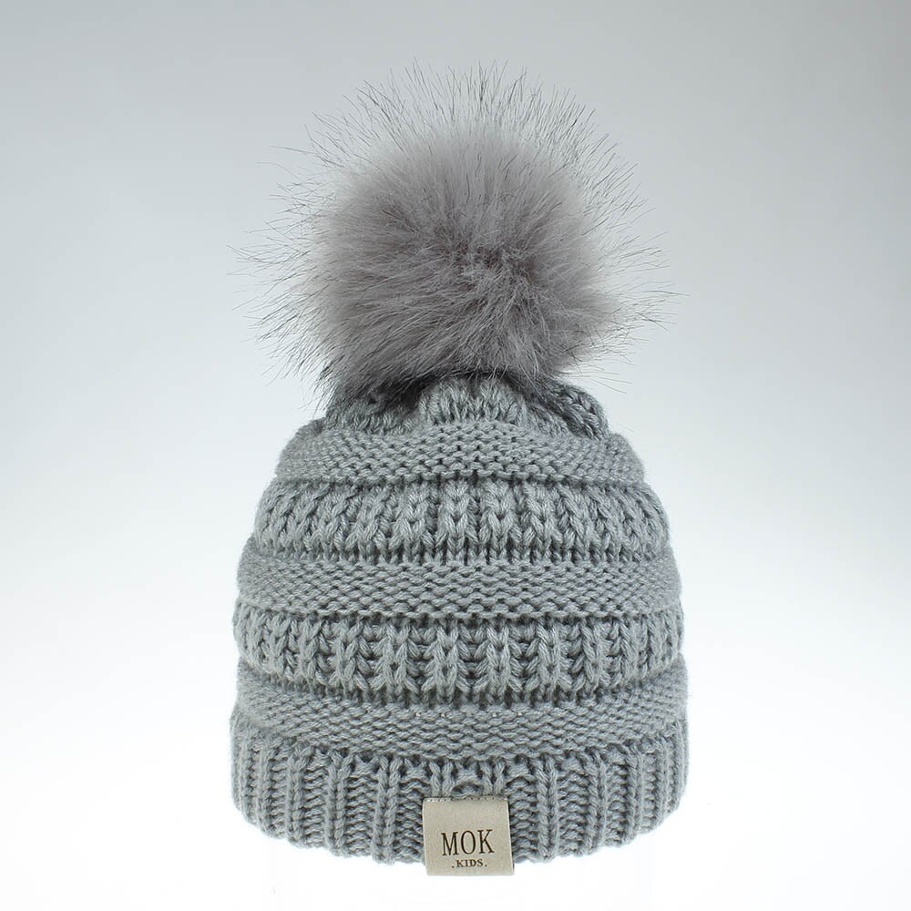 Chapeau en laine tricoté pour garçons et filles, modèle d&#39;hiver , joli grand chapeau boule de cheveux, 7 couleurs, accessoires photo, chapeau pour -né,: 7