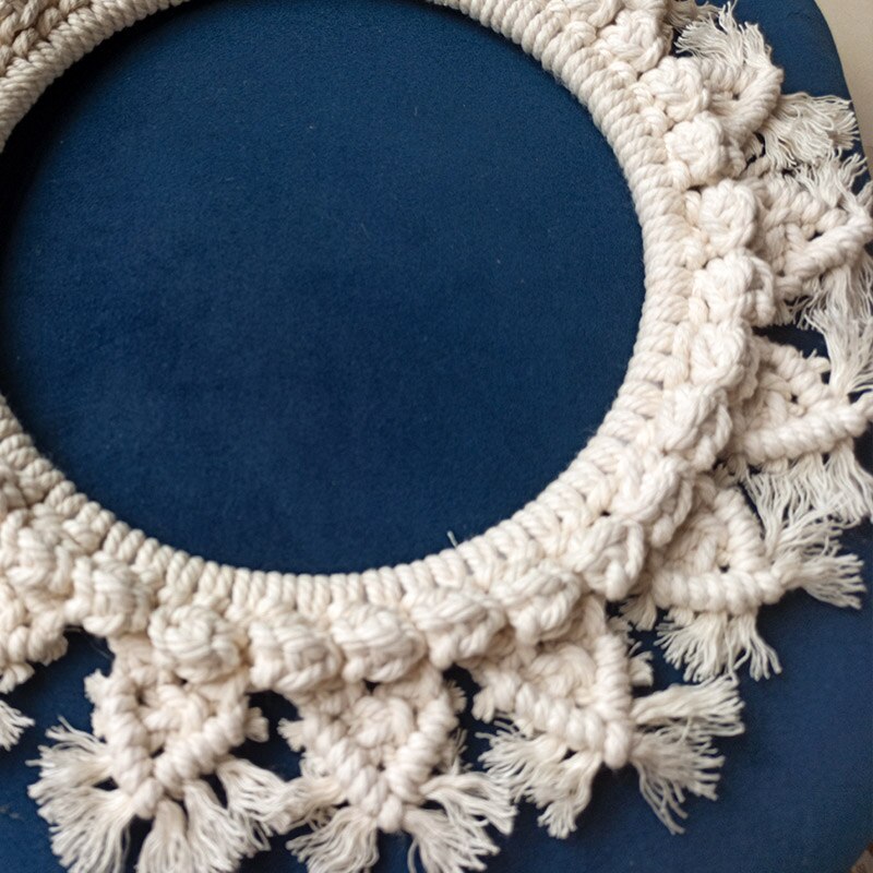 Espejos bohemios decorativos para colgar del sol en la pared, para dormitorio, decoración de pared hecha a mano de macramé, espejo grande, decoración para la habitación del hogar