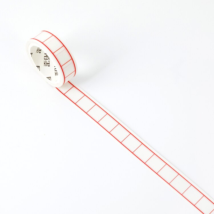 15mm*3M Fresh Simple Grid Lines Sulphuric Acid Paper Washi Tape Scrapbooking DIY Masking Tape Decorative Sticker School Office: 02