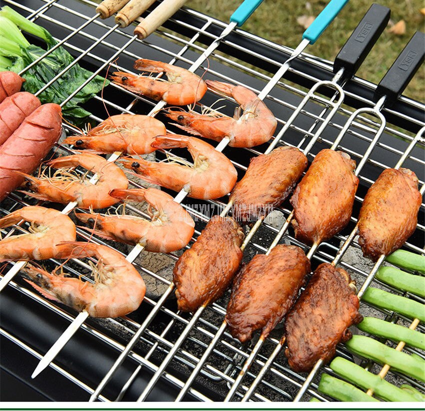 5-15 Person Metal BBQ Grill Electric Charcoal Grill Automatic Flip Barbecue Stove for Outdoor Picnic Home Garden Party Roasting