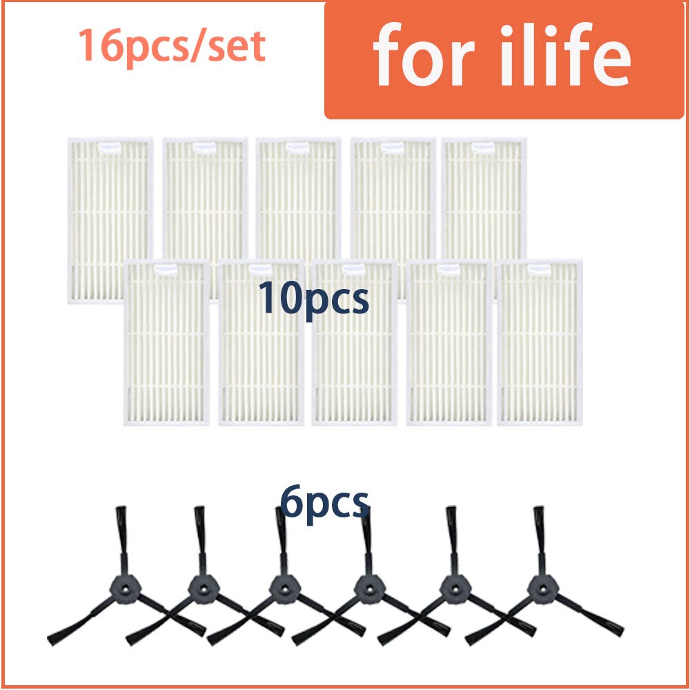 Per ilife v5 v5s V3 V3s v5pro V50 V55 x5 v5s pro aspirapolvere robot parti spazzola laterale filtro antipolvere primario mop filtro Hepa: I
