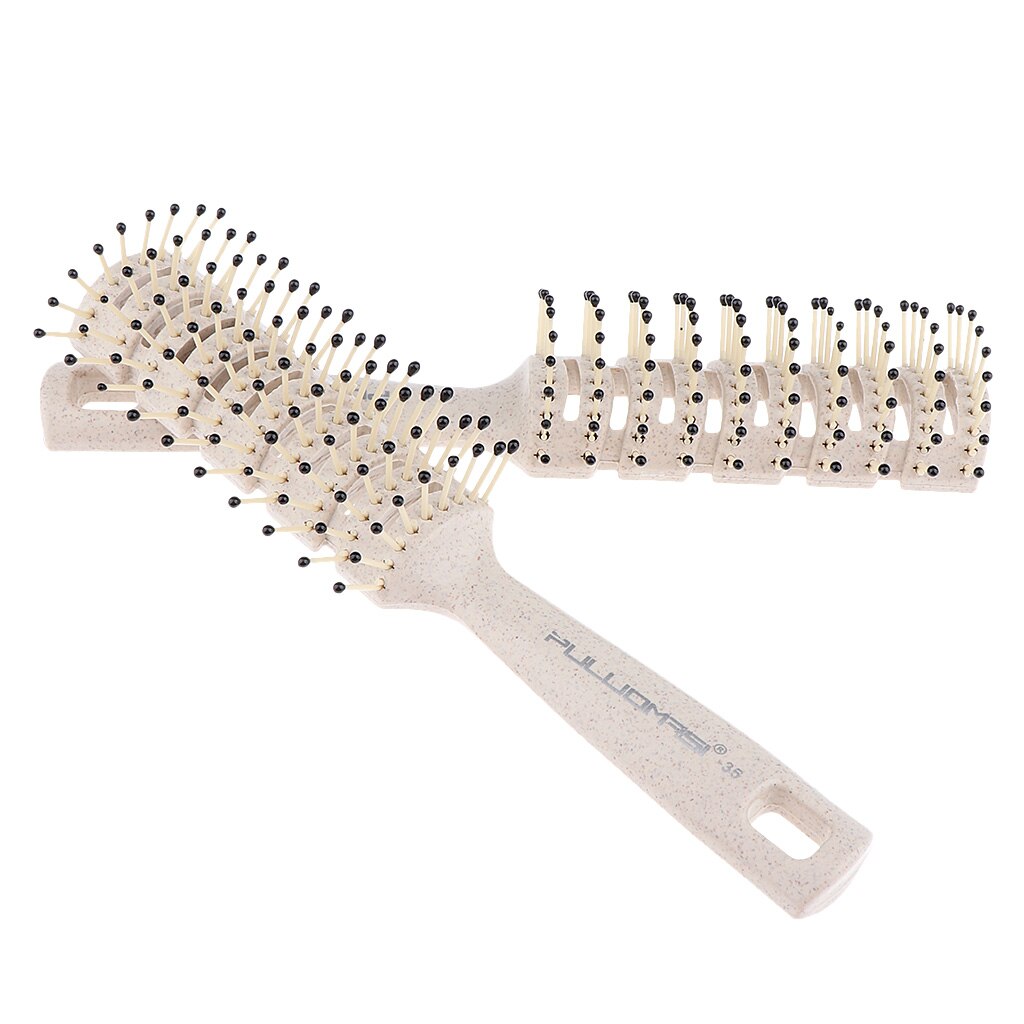 2x Anti Static Vent Brush for Styling, Smoothing, Straightening & Blow Drying Hair Quickly With No Static - White