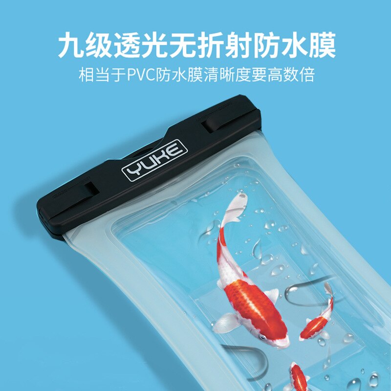 Vandtæt mobiltelefon taske dykdæksel airbag fjedre rafting svømning vandtæt telefonsæt take-out rytter vandtæt mobil