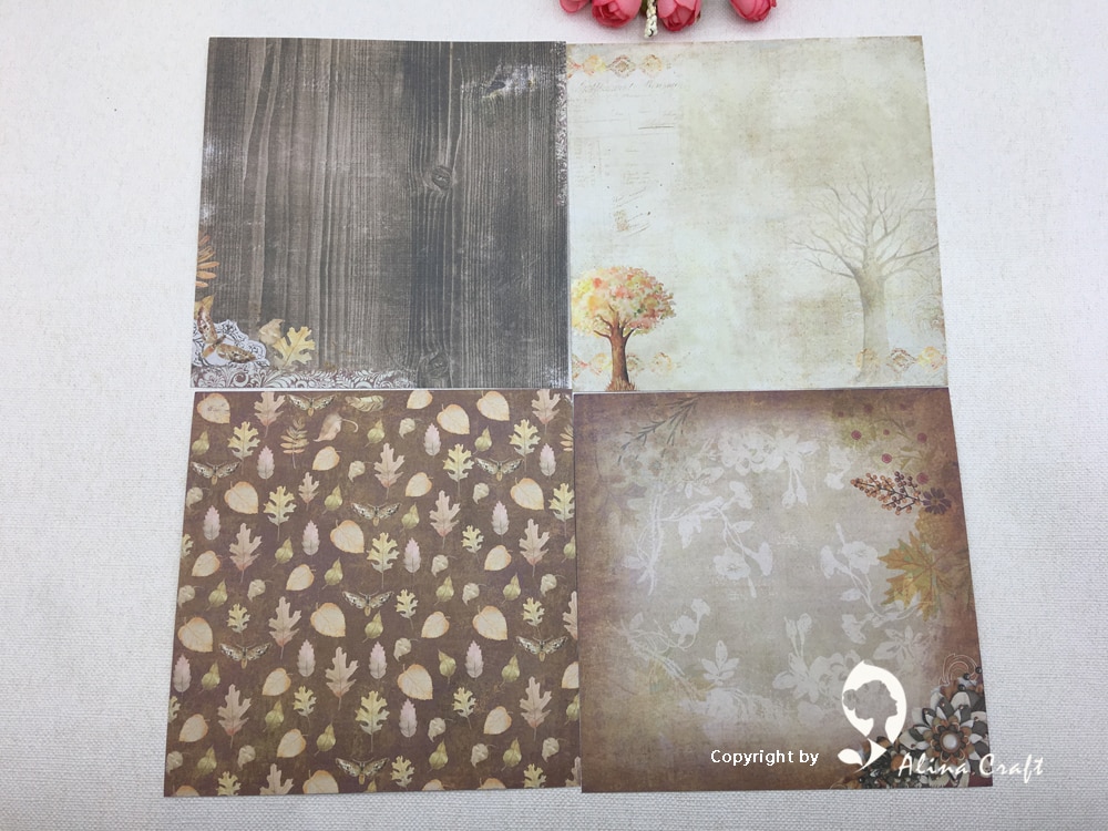 AlinaCraft 24 vel 6 "X 6" Herfst Tuin gedessineerde papier Scrapbooking papier pack handgemaakte ambachtelijke papier ambachtelijke Achtergrond pad