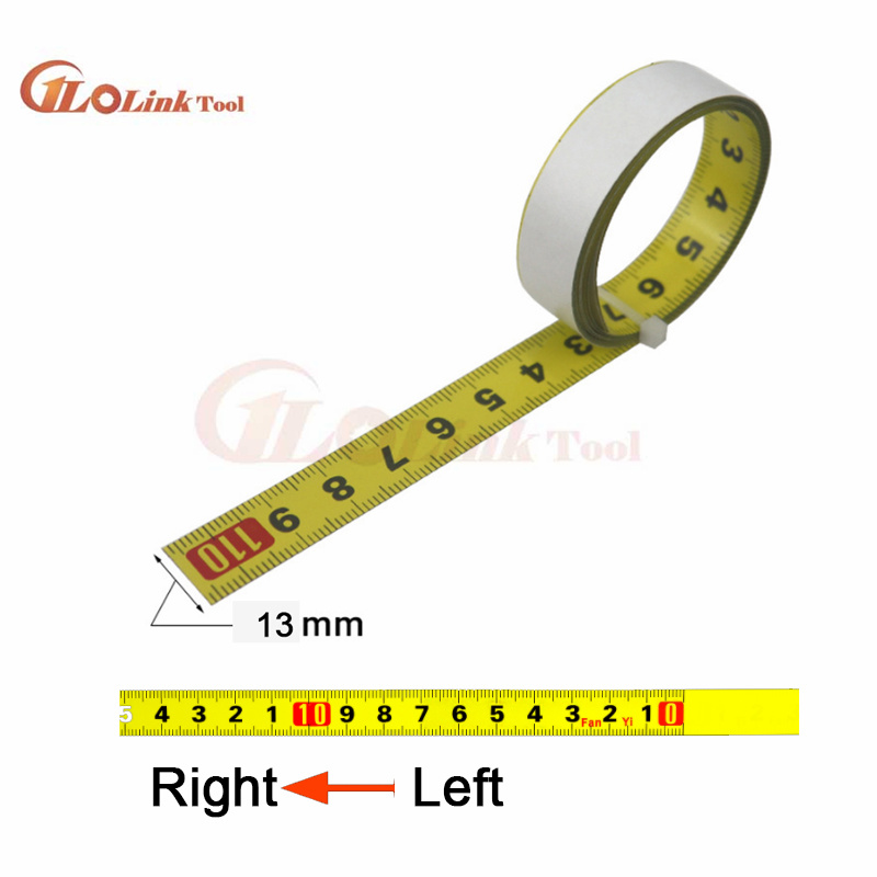 Cinta métrica de inglete de acero, regla de escala autoadhesiva de 0,5 pulgadas, cinta de 1-5M para enrutador Sierra de mesa, herramientas de medición de pista en T: Right to Left / 5 meses