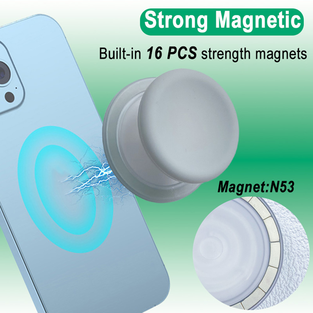 Grippopso Magnetic Cell Phone Holder Griptok Socket 360° With Silicone Cover For Magsafe Grip Finger Ring Holder Stand