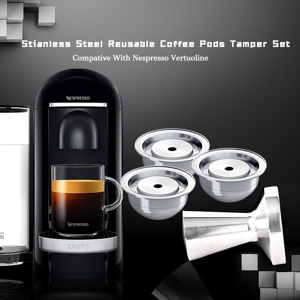 Kleine Cup 70 Ml Hervulbare Rvs Nespresso Vertuo Koffie Pod Capsules Sabotage Set Voor Nespresso Vertuo Plus Coffeeware