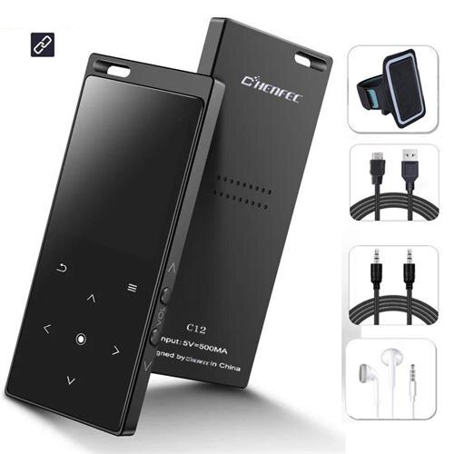 MP4 Player 16GB Built-in Speaker Touch Button HIFI Lossless Music Player with FM Radio, Recorder, Support SD Card up to 128GB: Package B