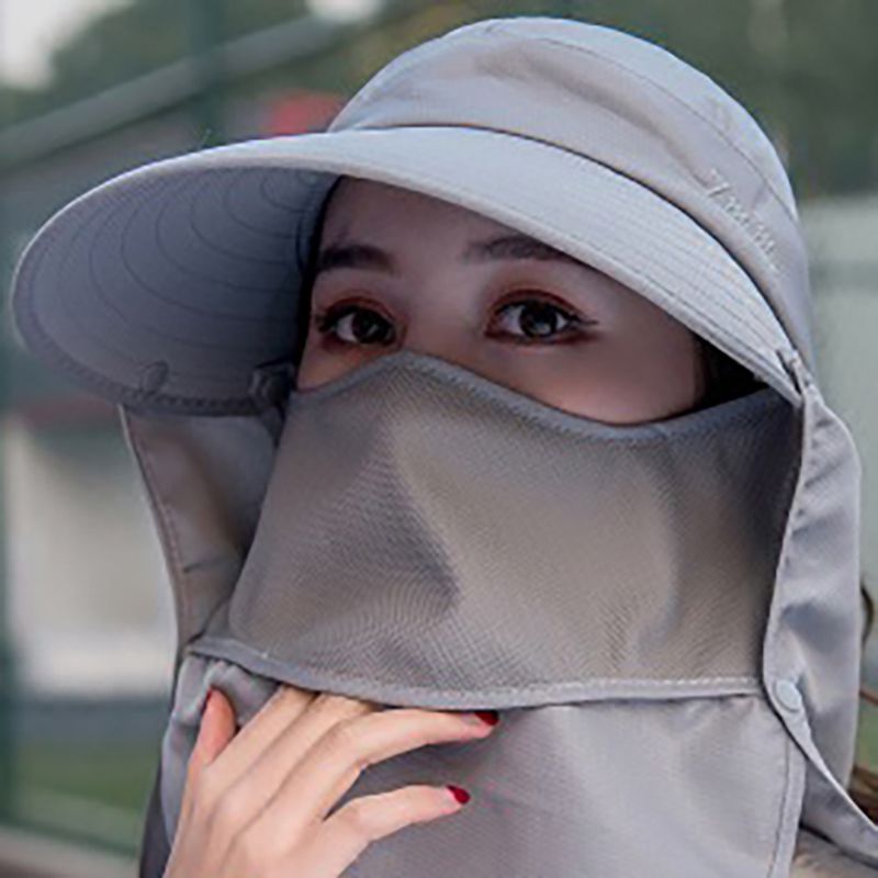 Sombrero para el Sol a prueba de viento para mujer, gorro de secado rápido de doble capa, protección para cubrir cuello y rostro, gorra UV con protección solar, gorro de pesca para exteriores y senderismo