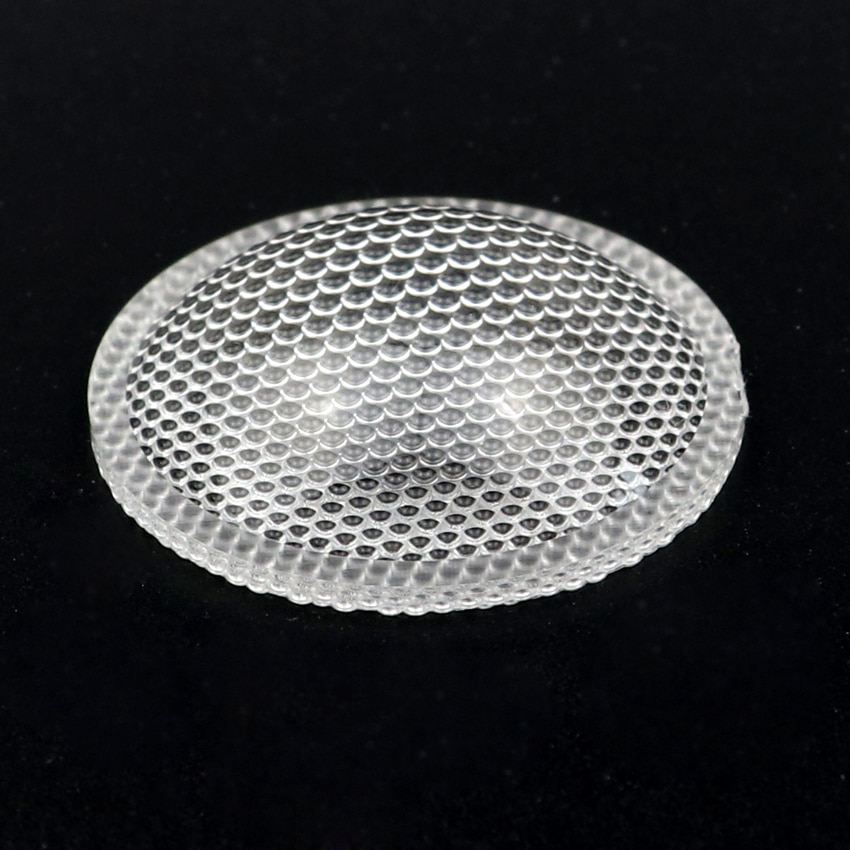 Lente convexa de plástico Plano para linterna, lente reflectora led de 38mm de diámetro o superficie lisa para linterna