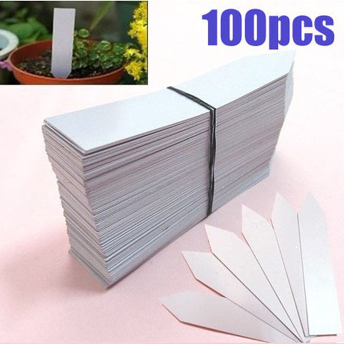 100 stuks PVC Plant Bloempot Tags Markers Kwekerij Tuin Zaad Teken Etiketten - Handig Dual-Use Ontwerp - voor Bloemen en Zaailingen Trays - Mix Kleuropties (Roze, Groen 100 stuks PVC Plant Bloempot Tags Markers Kwekerij Tuin Zaad Teken Etiketten - Handig Dual-Use Ontwerp - voor Bloemen en Zaailingen Trays - Mix Kleuropties (Roze, Groen