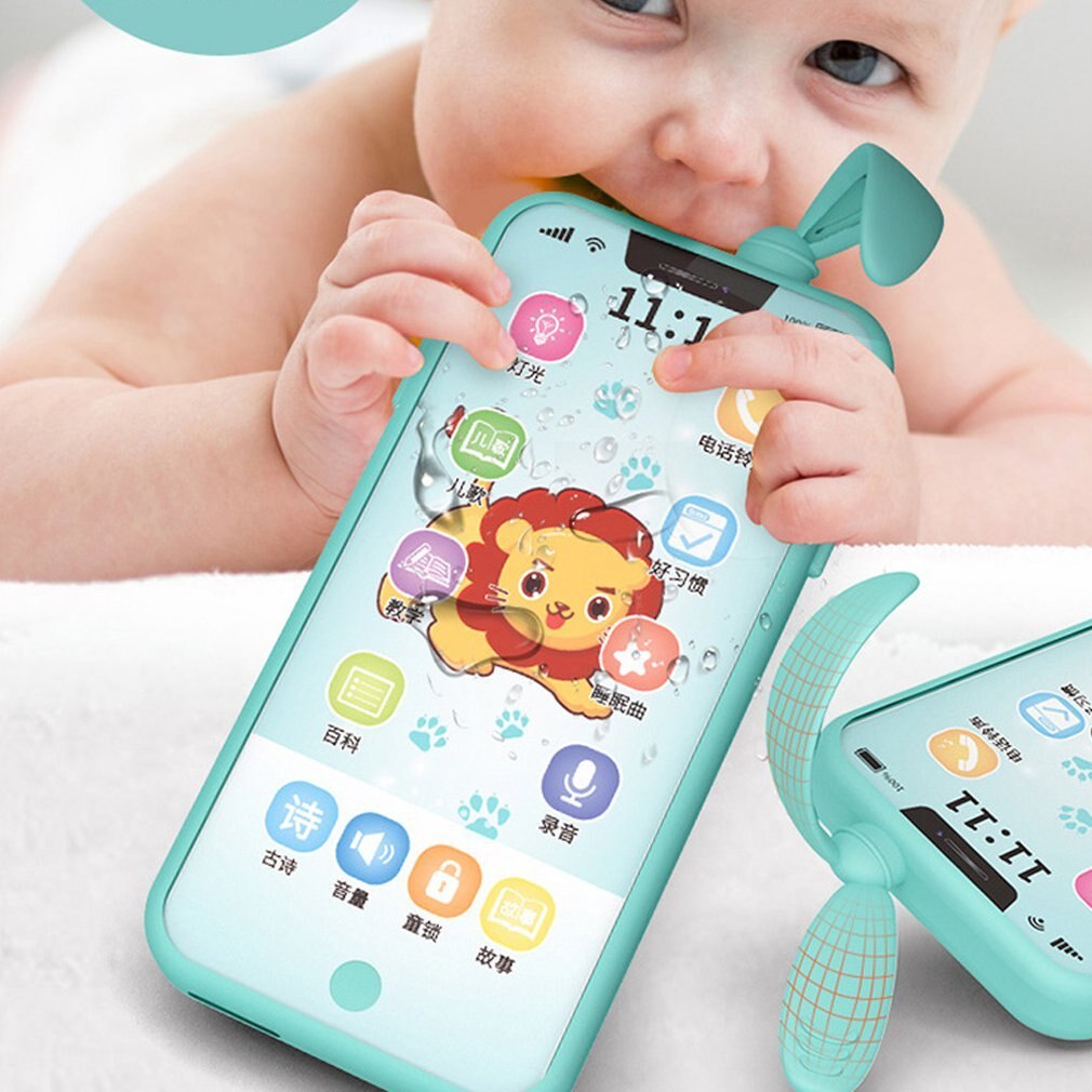 Unisex Vroege Jeugd Educatief Smart Touch Screen Telefoon Baby Verlichting Speelgoed Simulatie Multi-Functie Telefoon