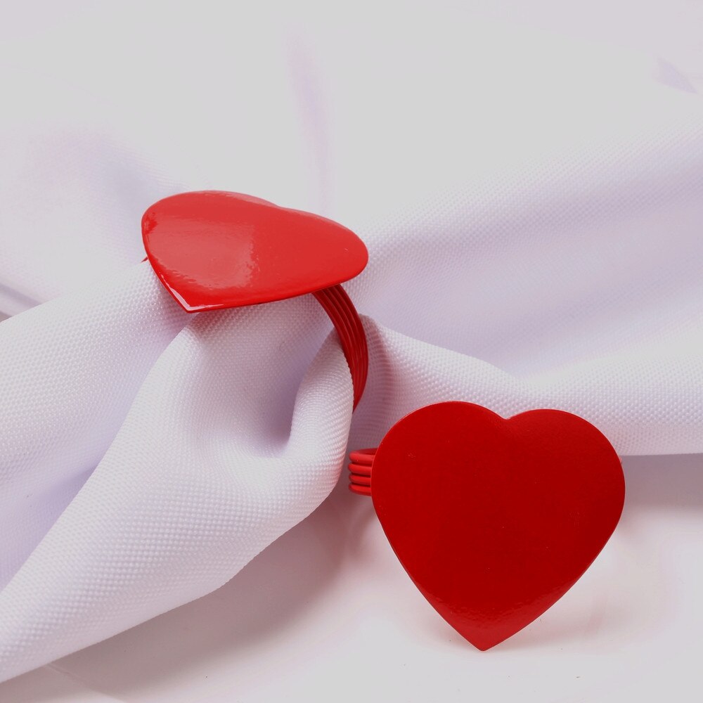 Kwiat róży obrączka na serwetki walentynki zielony liść kształt klamra robić serwetki składana tkanina pierścień stół weselny dekoracji