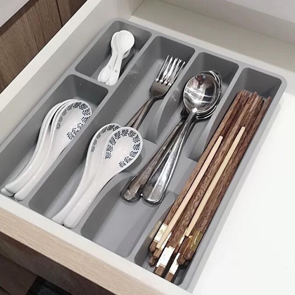 Classificazione della scatola portaposate Vassoio organizer per utensili multiscomparti di grande capacità Cassetto compatto Portautensili