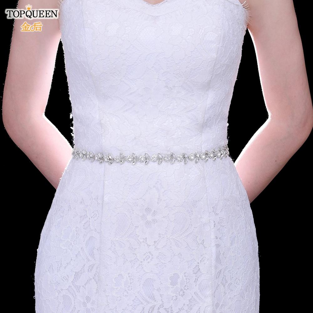 TOPQUEEN Luxus Strass Gürtel Hochzeit Gürtel Diamant Braut Gürtel Schärpe Hochzeit Zubehör Abend Party Band Gürtel Schärpe S440