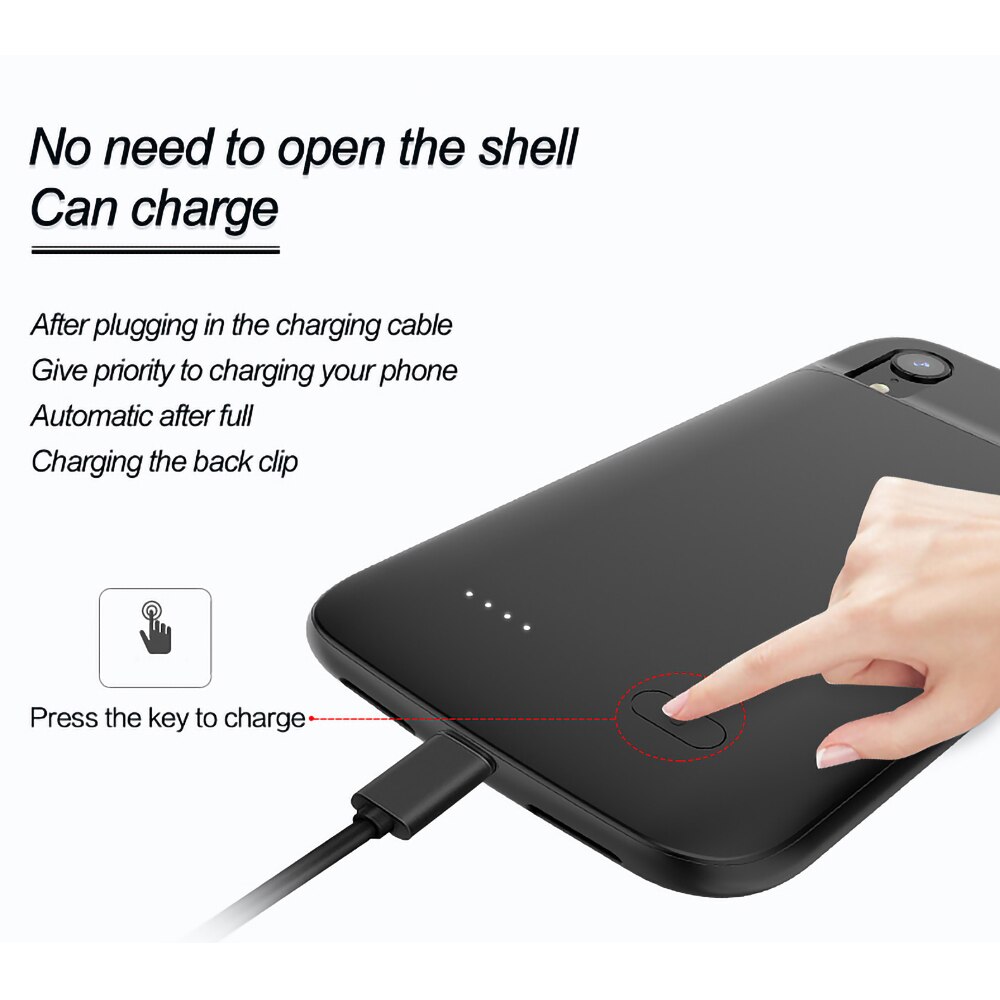 Battery Charger Case For iPhone 6 6S 7 8 Plus X XS XR XS MAX Portable Charging Case Universal External Battery Case For iPhone