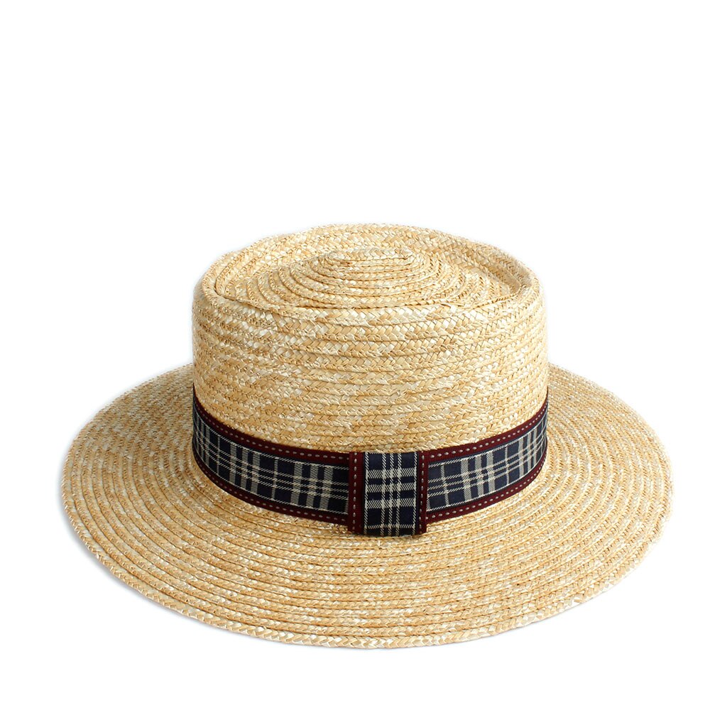 Handgemaakte Zomer Vrouwen Mannen Pork Pie Hoed Zonnehoed 100% Tarwe Stro Strand Hoed Dame Brede Rand Schipper Panama Beach zonnehoed Jazz Hoed