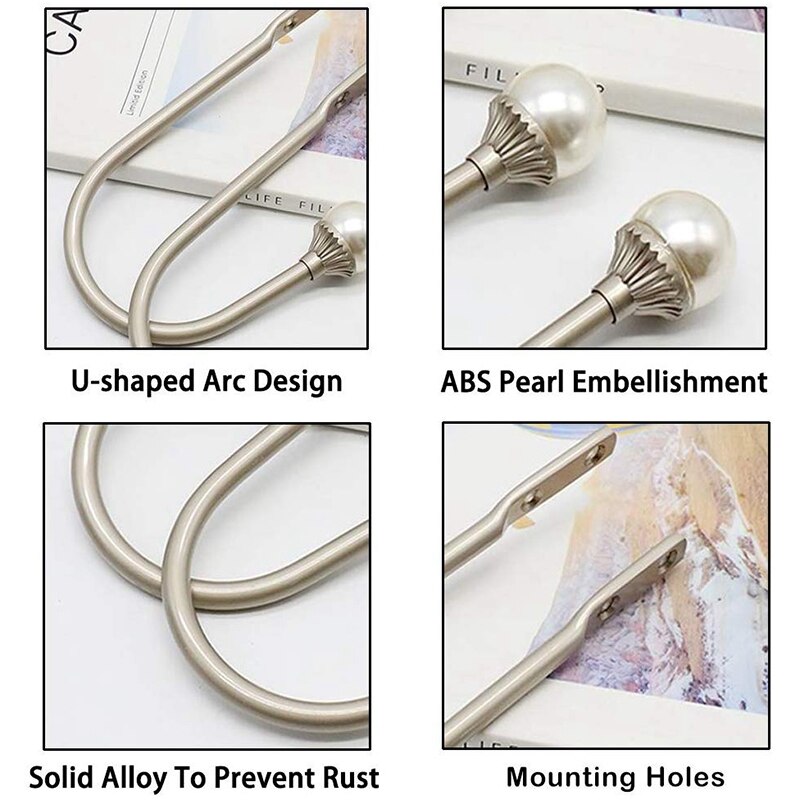 Vorhang Spitze-Up Haken, U-Förmigen Metall Strap Rückenlehne für Vorhänge, für Moderne/Retro Stil , für Spitze für Vorhänge, 2 Stück