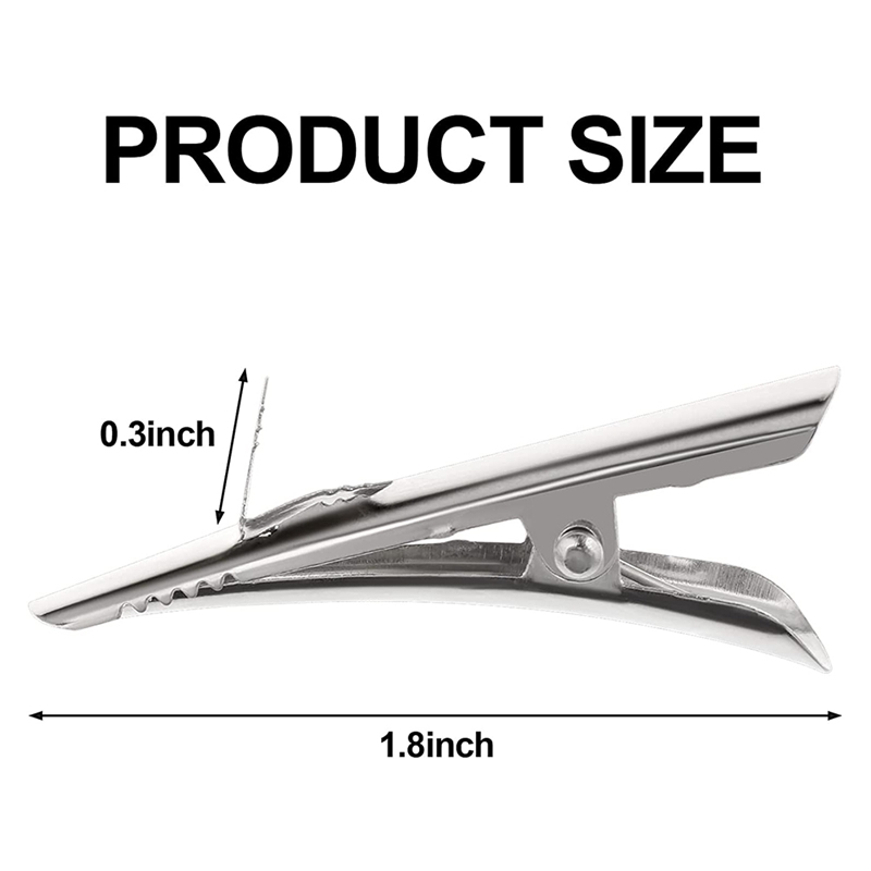 ! 100-Pcs Mini Metal Alligator Clips for Crafts - Small Roach Clips Spring Clips Clamps 45mm Alligator Hair Clips