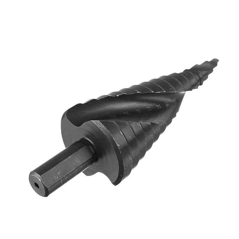 Wood Drill 4-12/20/32 HSS Cobalt Step Cone Drill Bit Nitride Coated Wood/Metal Hole Cutter Spiral Groove Drill Woodworking Tools
