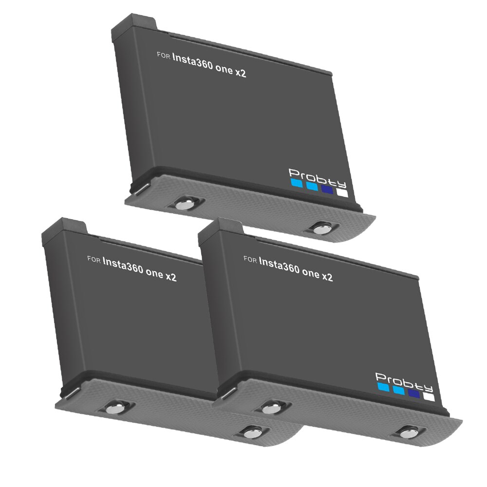 1800mAh battery pack for Insta360 ONE X2 rechargeable lithium battery Insta 360 X2 panoramic camera fast charger accessory: 3 Pcs Battery