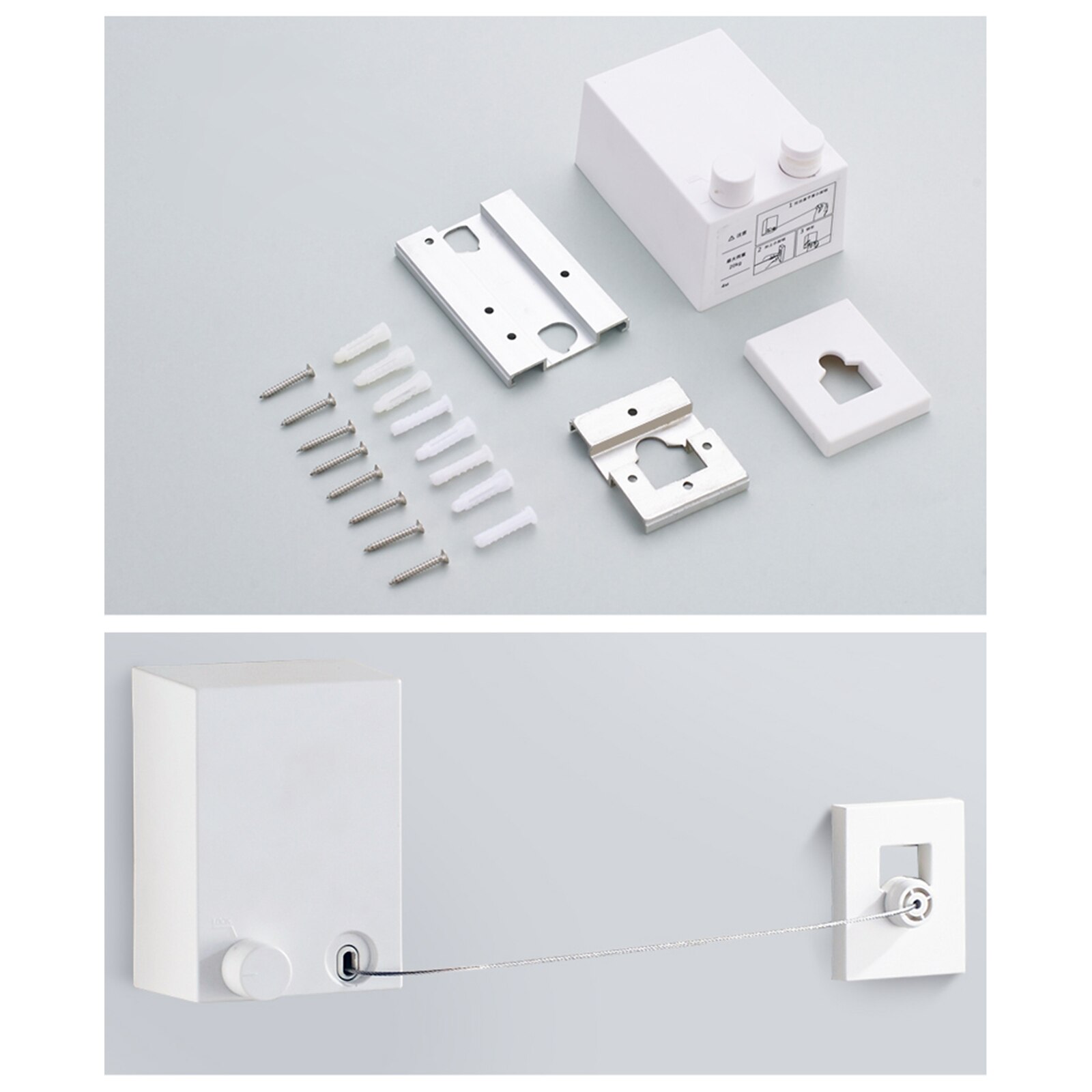 Clothes Line Invisible Tools Accessories for Balcony Household Goods Stainless Steel Wire Retractable Clothesline
