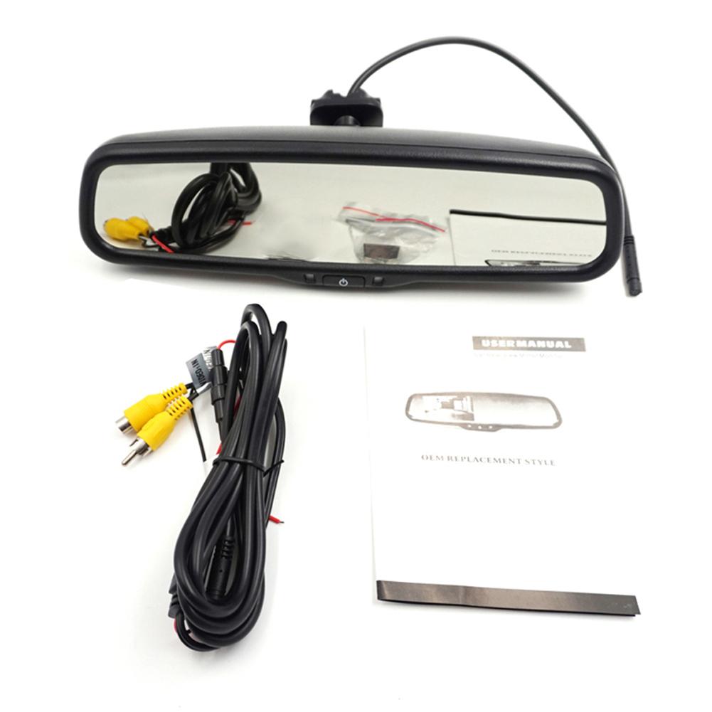 4.3In DC12V Car Rear View Mirror Monitor Display With Bracket Mount PAL/AUTO/NTSC Signal System Support VCD/DVD/TV/GPS