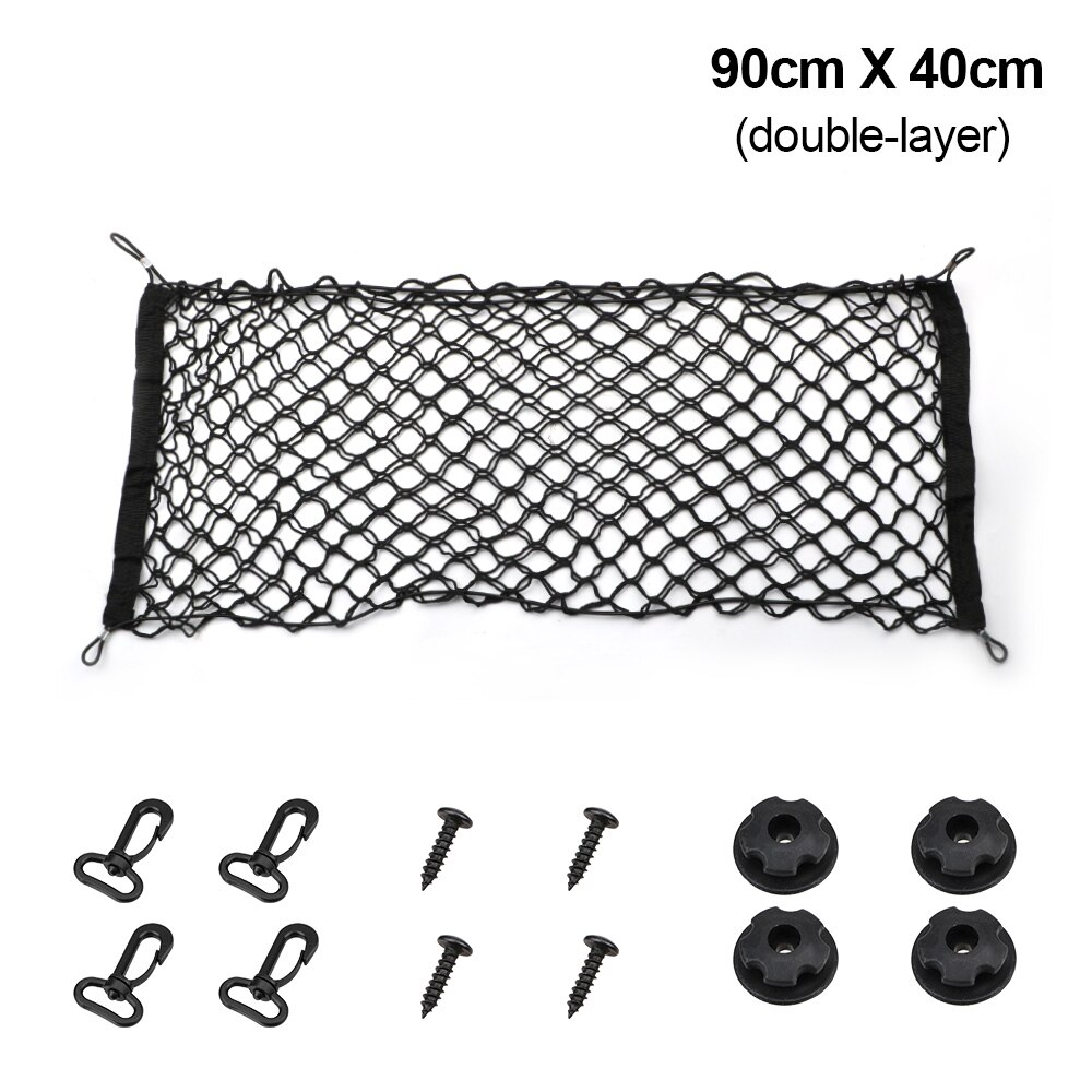 Auto Trunk Opbergnettas Lading Bagage Nylon Elastische Mesh Hangende Netten Zak Opbergen Tidying Interieur Accessoires: Bruin