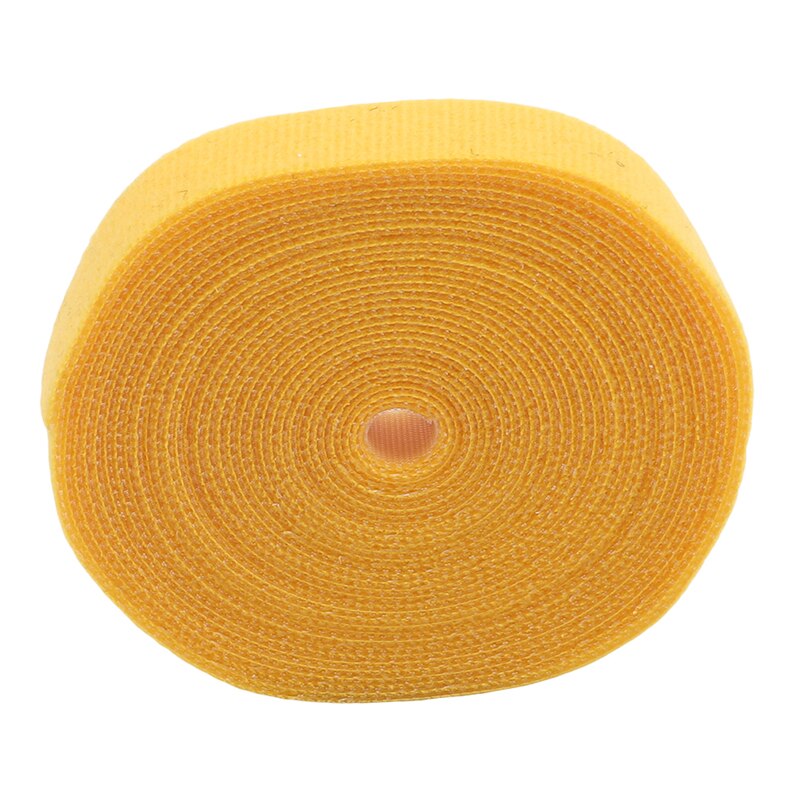 1 rulle 2cm*5m farver magisk lim, selvklæbende båndrem bøjlebåndsrem velcro lukning tape ridsefastgørelsesbånd: Gul