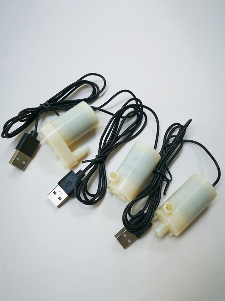 Aankoop Kaart Micro Dompelpomp Mini Waterpomp Met Usb Connector Dc 3V Horizontale Plant Watering: 3pcs