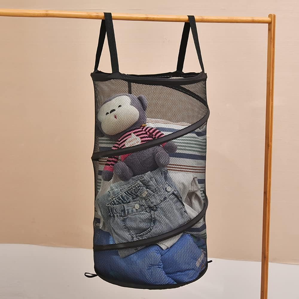 Large Mesh Yarn Folding Dirty Laundry Sorting Basket Washing FrameBathroomCloth MeshStorage BagFrame Bucket Laundry Organizers