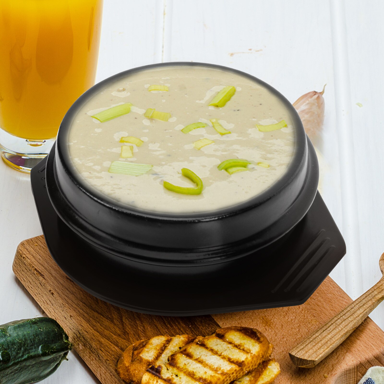 Korean Casserole Pot Soup Pot with Tray Steamed Braised Chicken Rice Heat Resistant Pot Claypot Rice Gas Claypot Cooking Tools